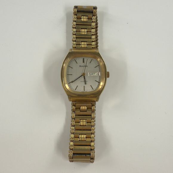 Bulova Automatic 34mm 10K Gold Filled Men’s Watch – Vintage Day Date - Picture 3 of 3